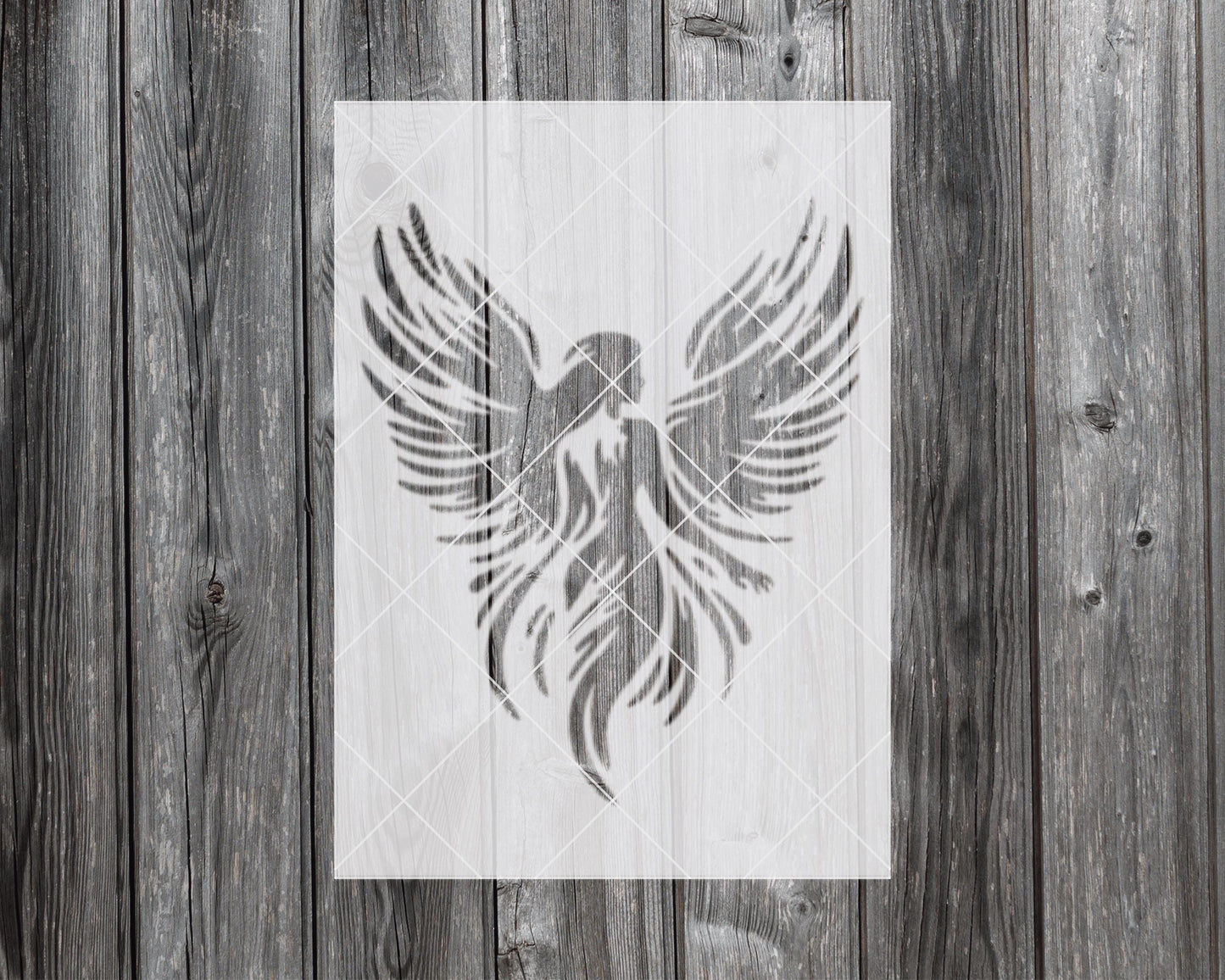 Angel Stencil: Reusable Craft Template (Food Safe Mylar) 2414