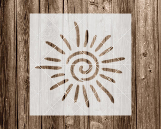Sun Stencil, Reusable Stencil For Painting, 2150