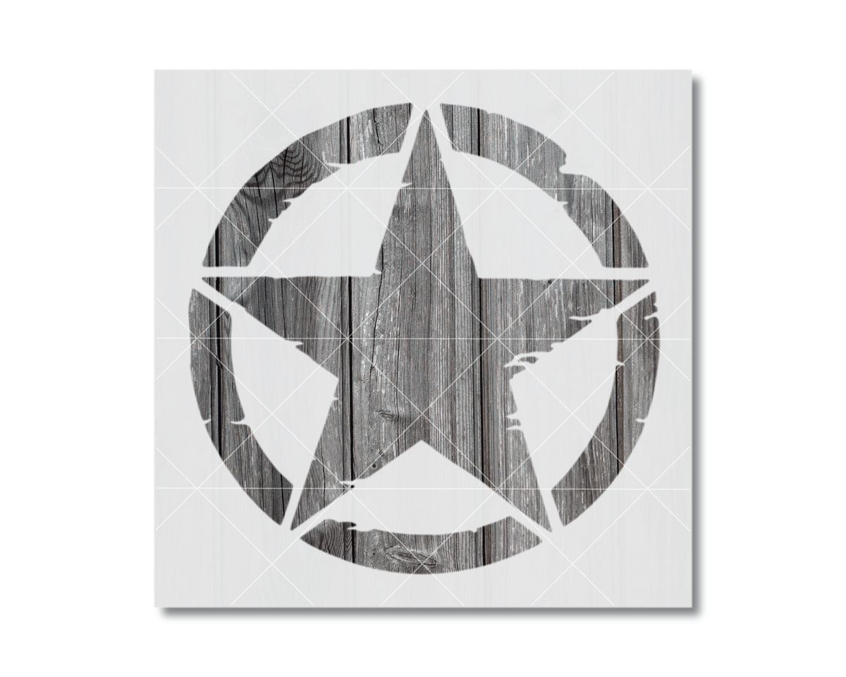 a star-shaped symbol with a wooden texture, creating a visually striking contrast between the star and the wood grain.