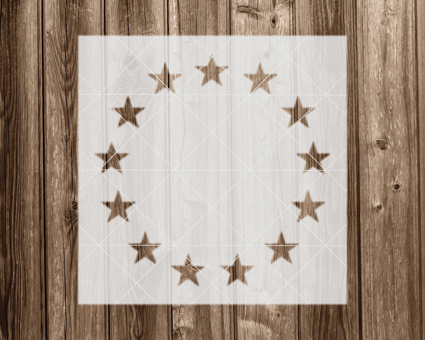 Stars Circle Stencil, Reusable Stencil For Painting, 2316