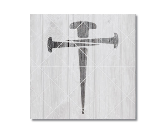 Nail Cross Stencil, Reusable Mylar for Painting and Crafts, 2364