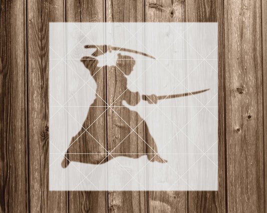 Samurai Stencil, Reusable Stencil For Painting, 2285