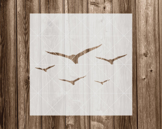 Birds Stencil, Reusable Stencil For Painting, 2175
