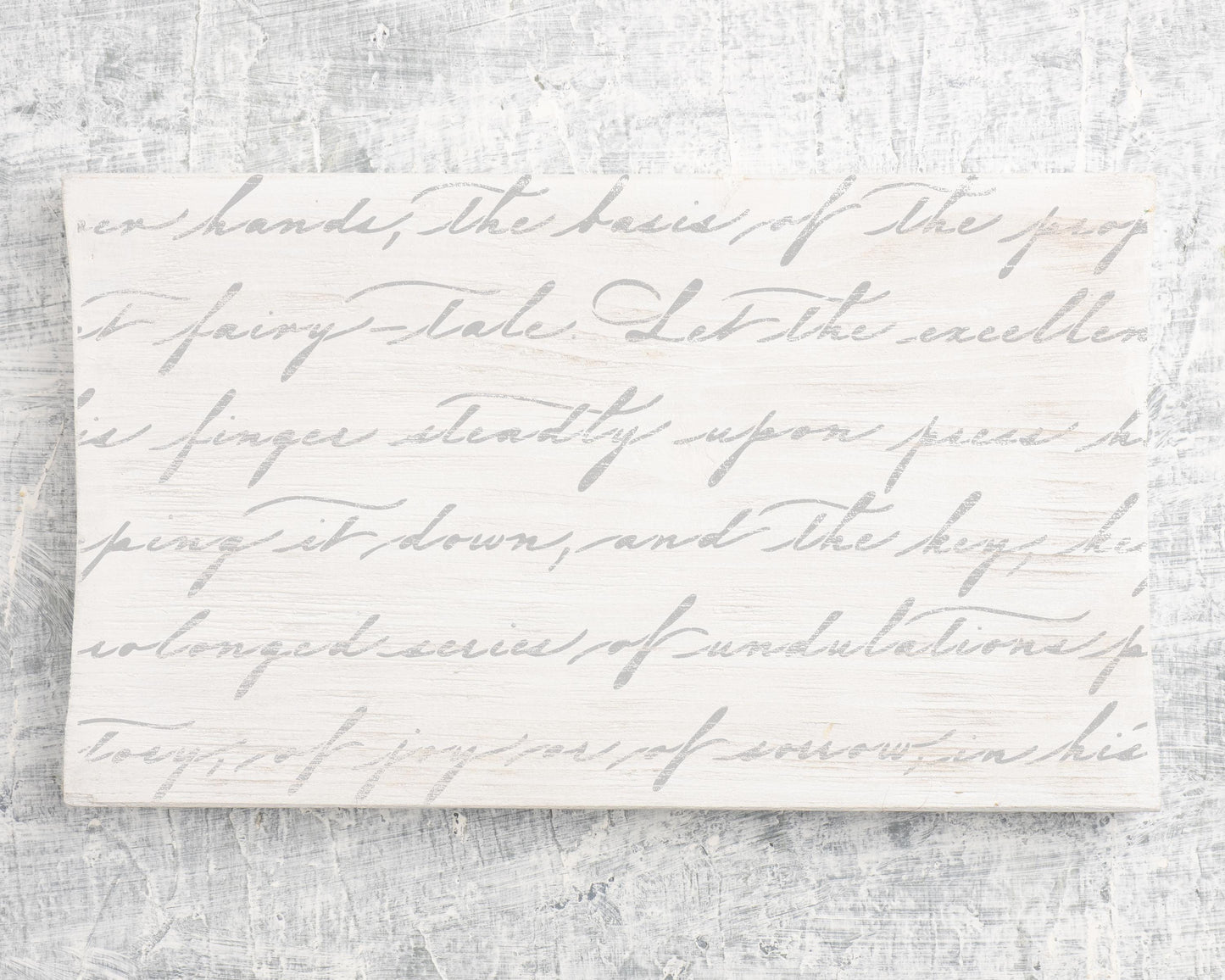 Vintage Handwriting Stencil - Reusable Painting Template 2421