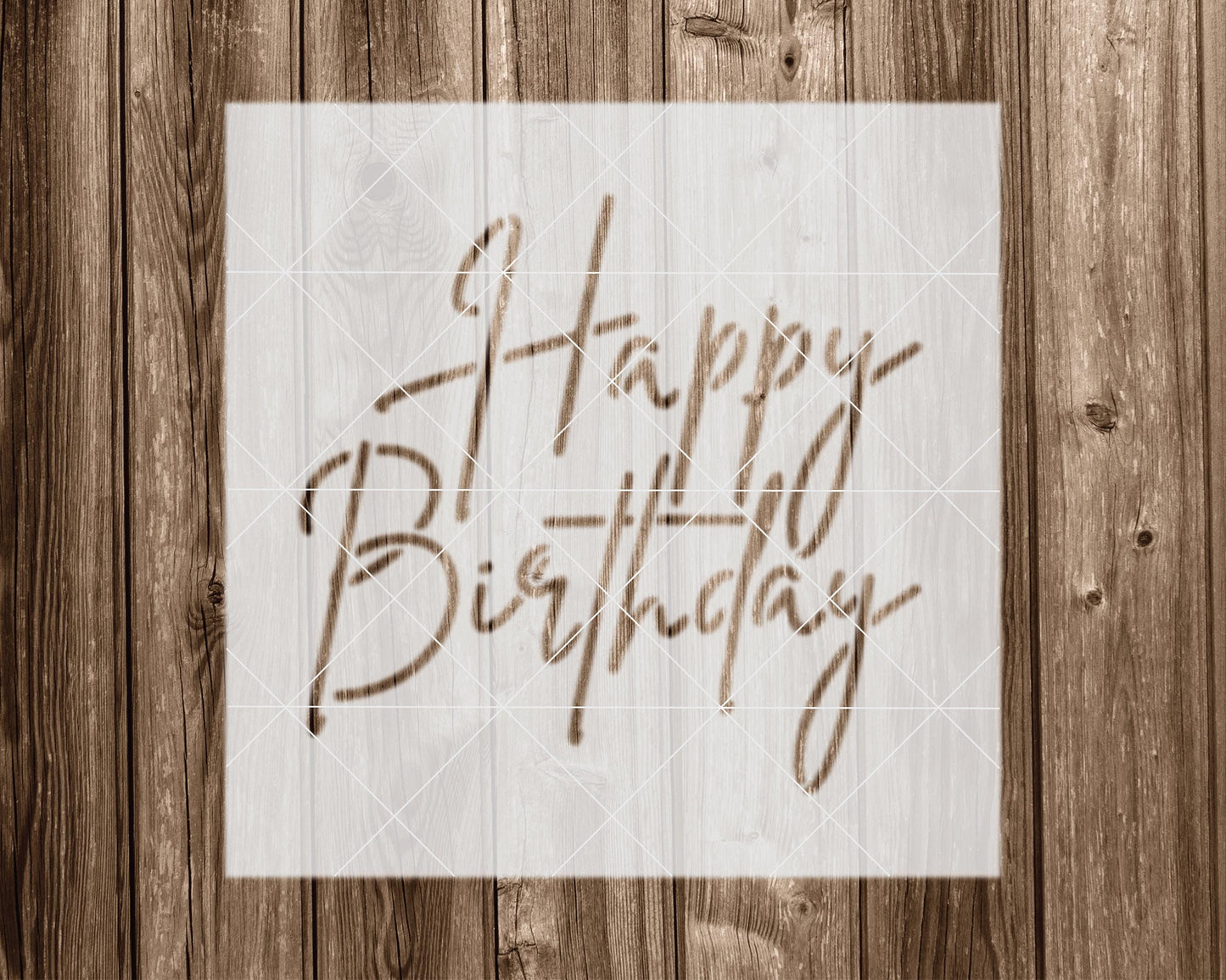 Happy Birthday Stencil, Reusable Stencil For Painting, 2114