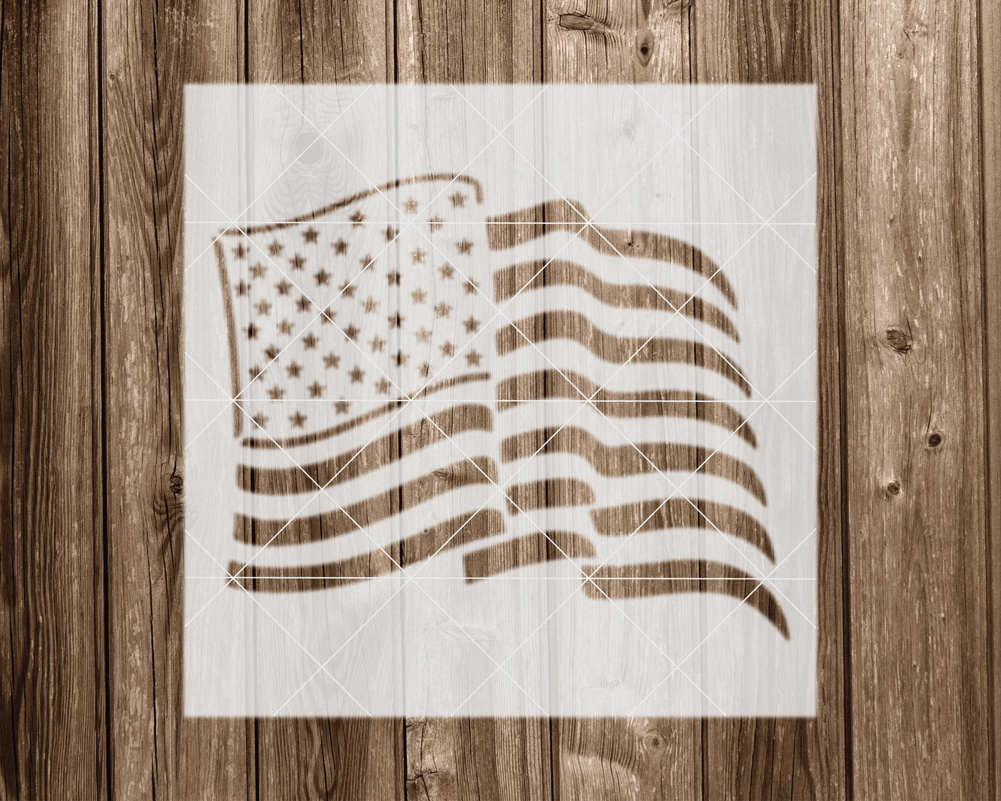 American Flag Stencil, Reusable Stencil For Painting, 2283