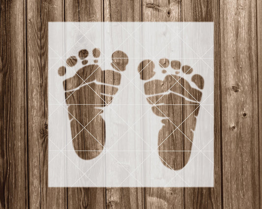 Baby Feet Stencil, Reusable Stencil For Painting, 2139
