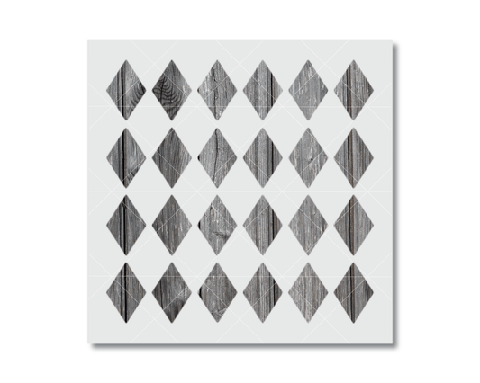 a grid of diamond-shaped patterns, each with a unique texture or design. The patterns are arranged in a visually appealing manner, creating a sense of order and symmetry.