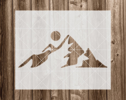 Mountains Stencil, Reusable Stencil For Painting, 2144