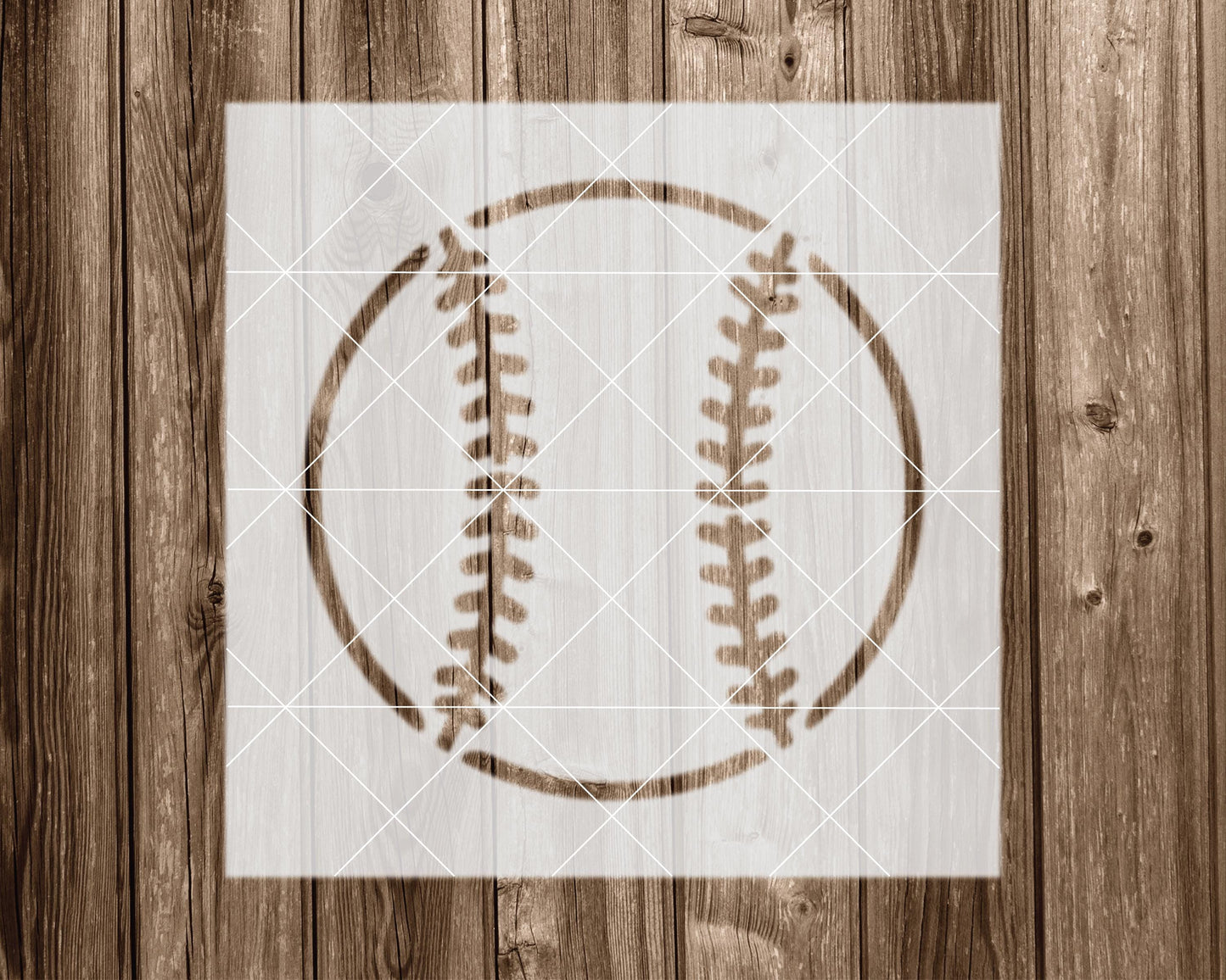 Baseball Stencil: Durable Mylar Template - Reusable for Crafts 2404