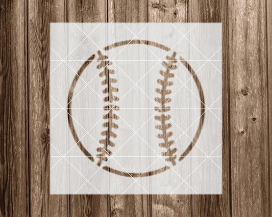 Baseball Stencil: Durable Mylar Template - Reusable for Crafts 2404