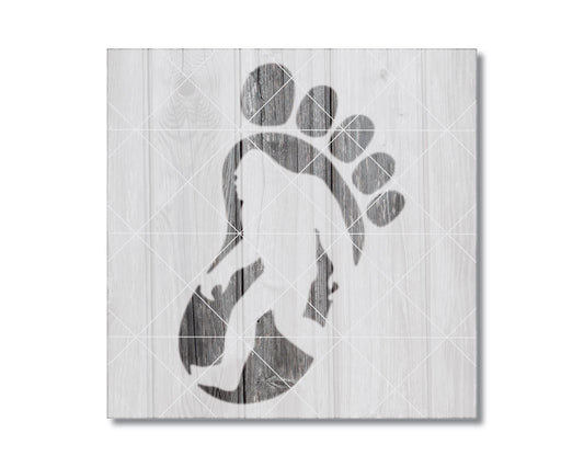 Sasquatch Stencil, Reusable Mylar for Painting and Crafts, 2379