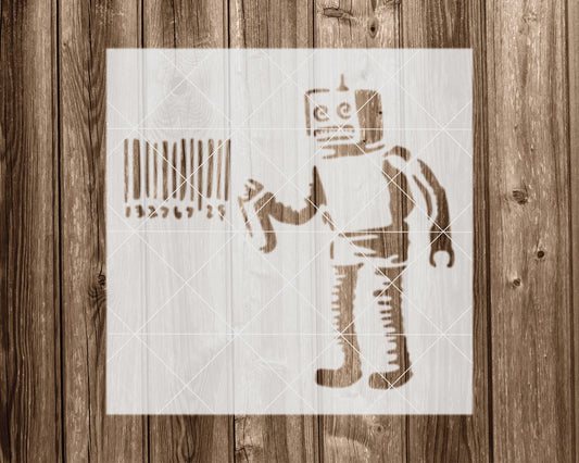 Banksy Robot Stencil, Reusable Stencil For Painting, 2313