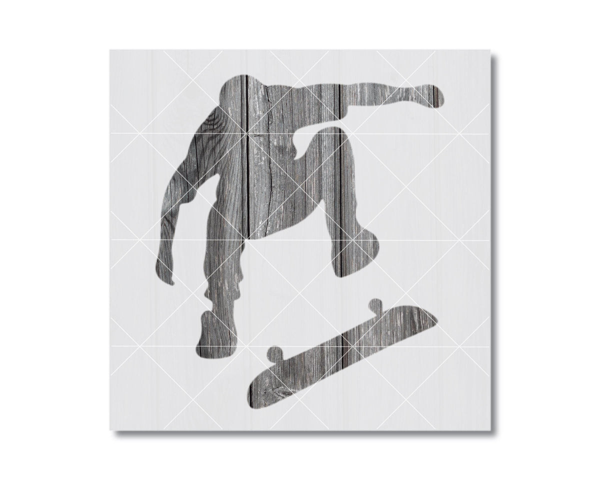 Skateboarder Stencil, Reusable Stencil For Painting And Crafts, 2514