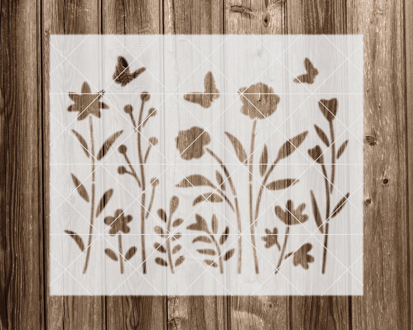 Wildflowers Stencil, Reusable Stencil For Painting, 2279
