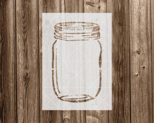 Jar Stencil, Reusable Stencil For Painting, 2284