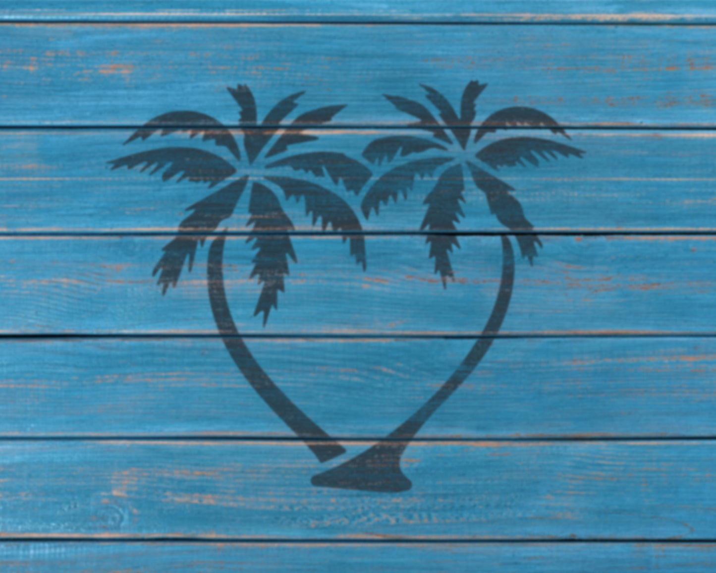 Palm Tree Heart Stencil, Reusable Stencil For Painting, 2386