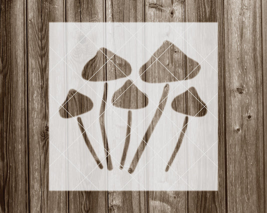 Wild Mushrooms Stencil, Reusable Stencil For Painting, 2079