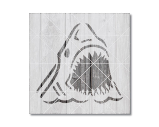 Shark Stencil - Reusable 4x4 Inch Flexible Mylar Painting Stencil Template