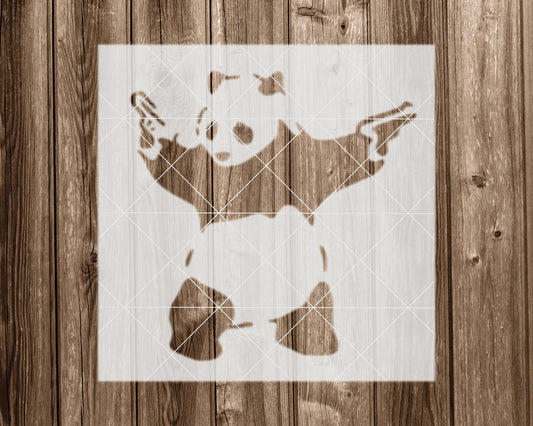 Banksy Panda Stencil, Reusable Stencil For Painting, 2296