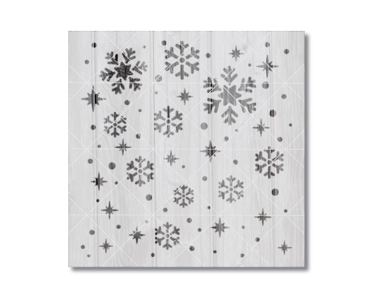 Snowflakes Stencil - Reusable 6x6 Inch Mylar Art Stencil for Painting & Decor