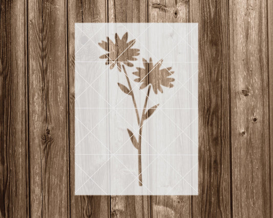 Wildflower Stencil, Reusable Stencil For Painting, 2130