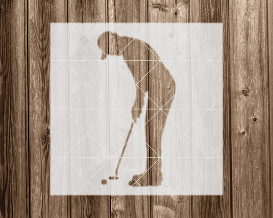Golfer Stencil, Reusable Stencil For Painting, 2305