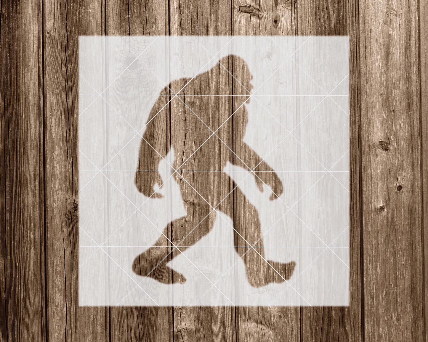 Sasquatch Stencil, Reusable Stencil For Painting, 2214