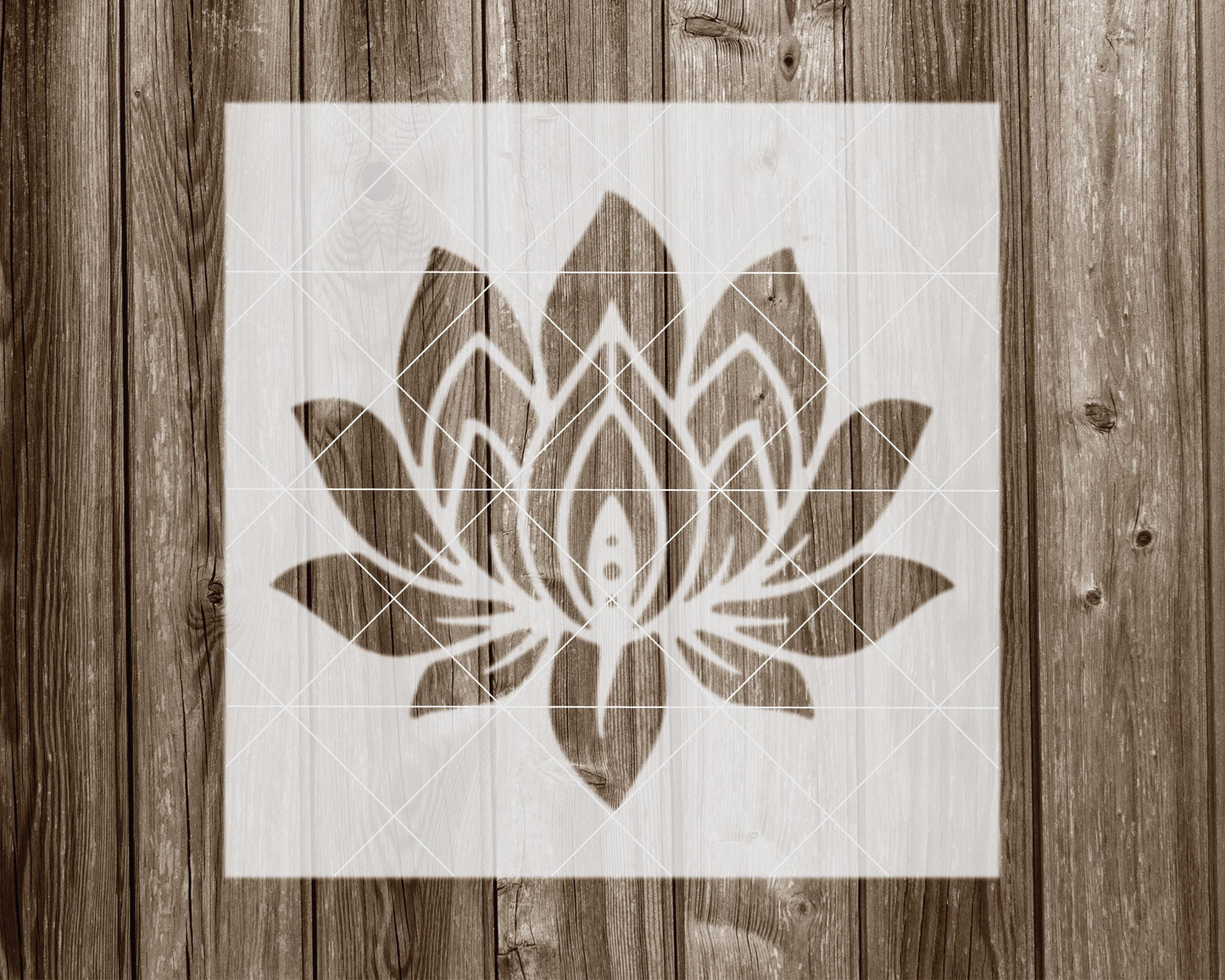Lotus Stencil, Reusable Stencil For Painting, 2204