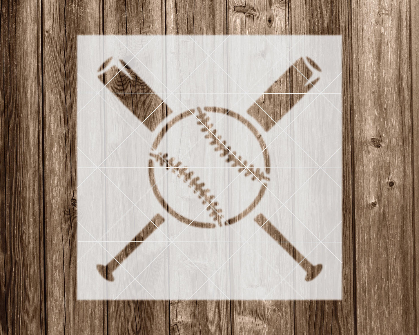 Baseball with Bats Stencil, Reusable Stencil For Painting, 2321