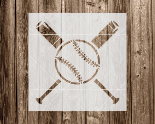 Baseball with Bats Stencil, Reusable Stencil For Painting, 2321