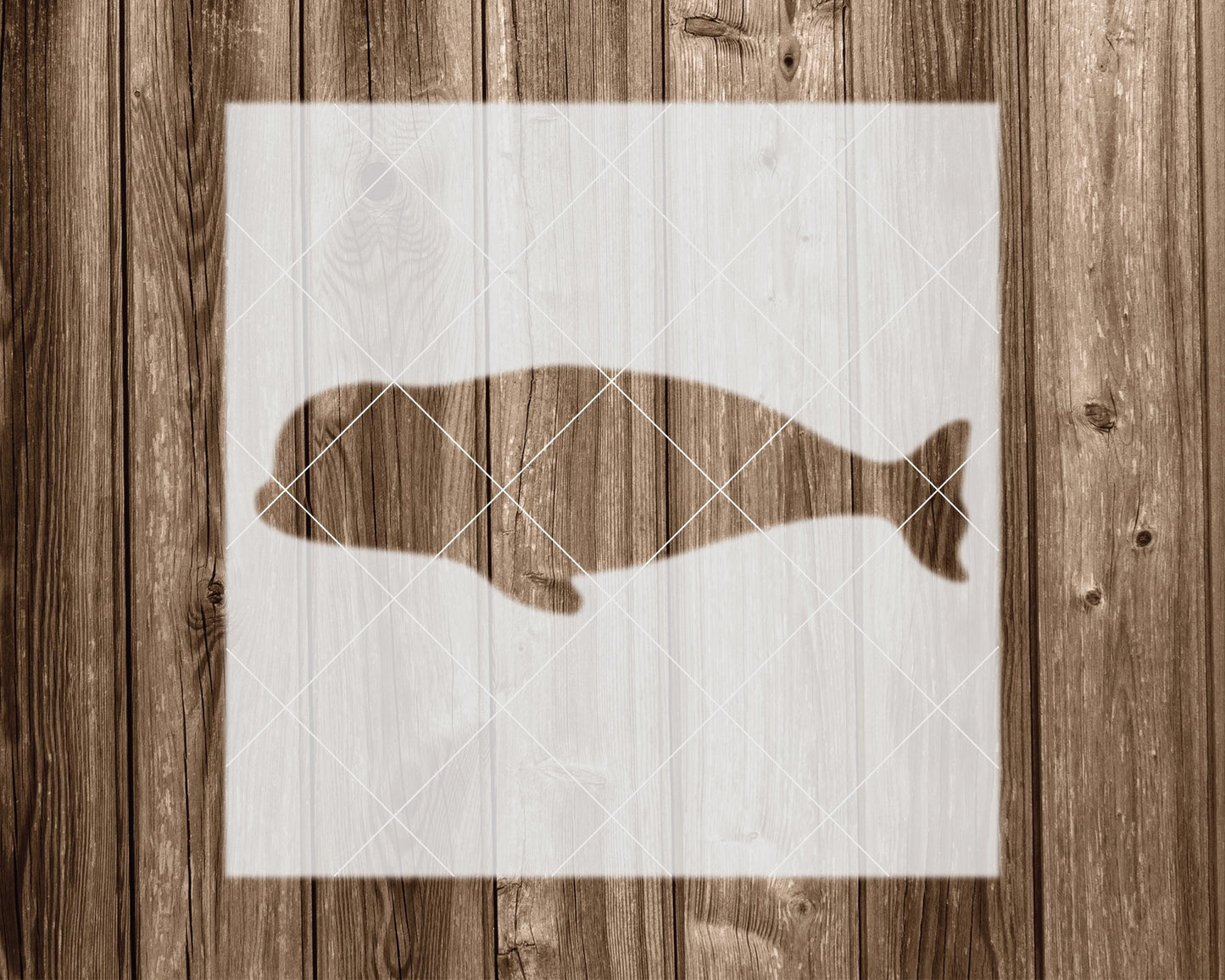 Beluga Whale Stencil: Compact, Eco-Friendly - Food Safe Mylar