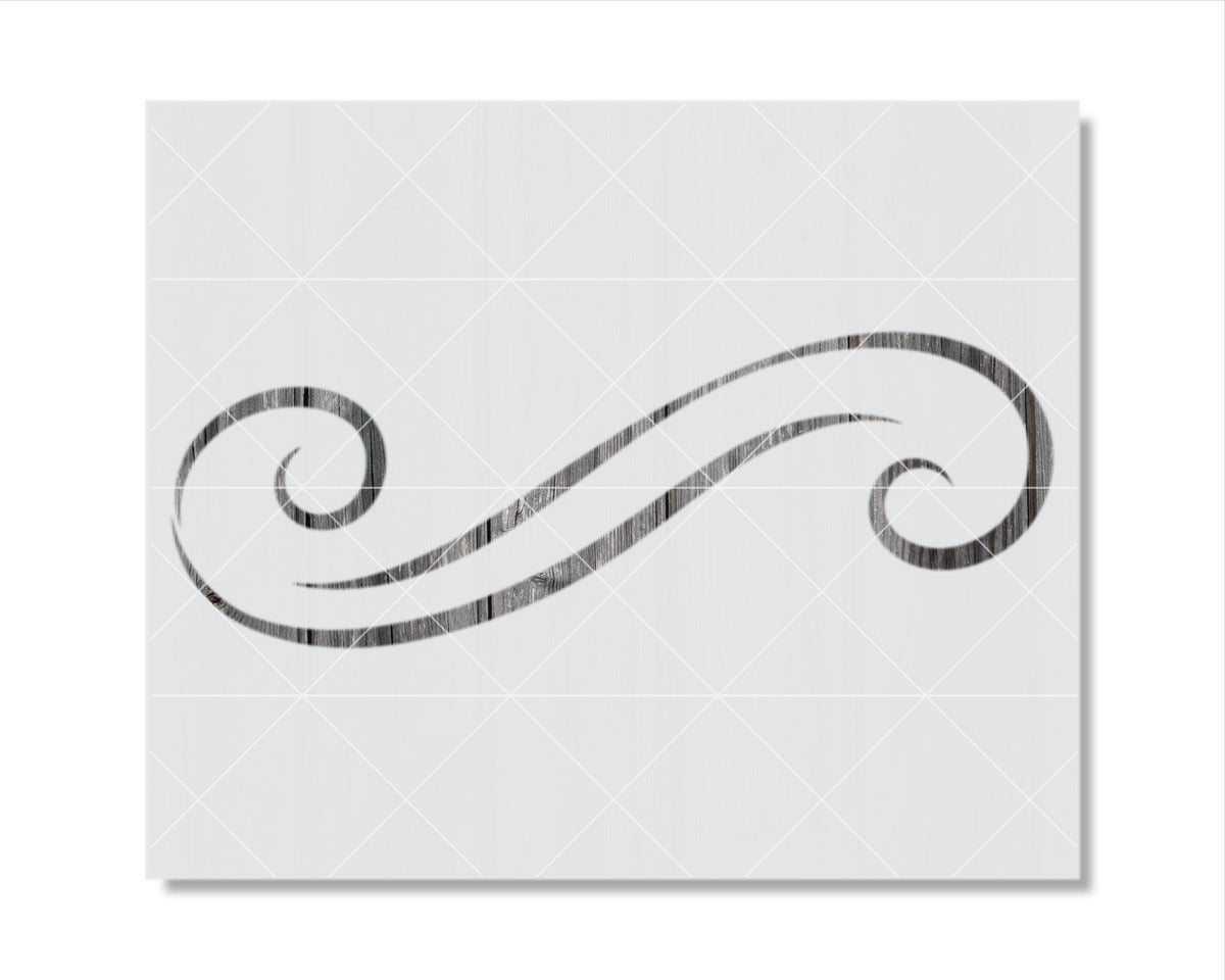 a simple, abstract design consisting of two curved lines that appear to be connected or intertwined.