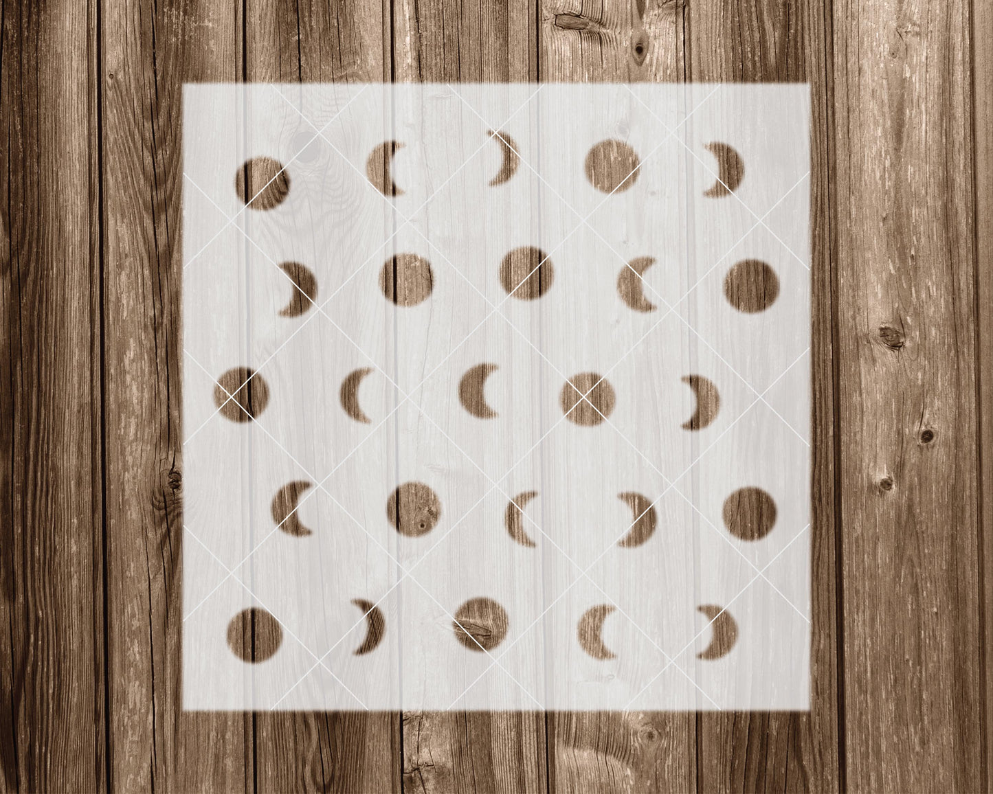 Moon Phase Stencil - Reusable Art Stencil Durable Mylar Sheet