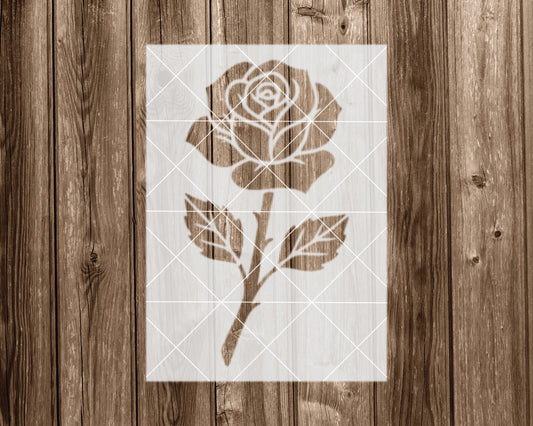 Rose Stencil: Reusable Flower Template for Painting 2419