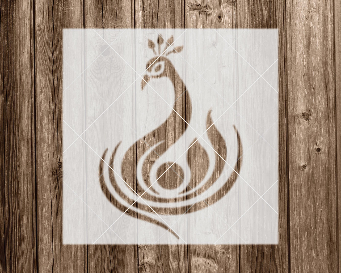 Peacock Stencil  – Reusable Mylar Craft Template | Durable Art Stencil