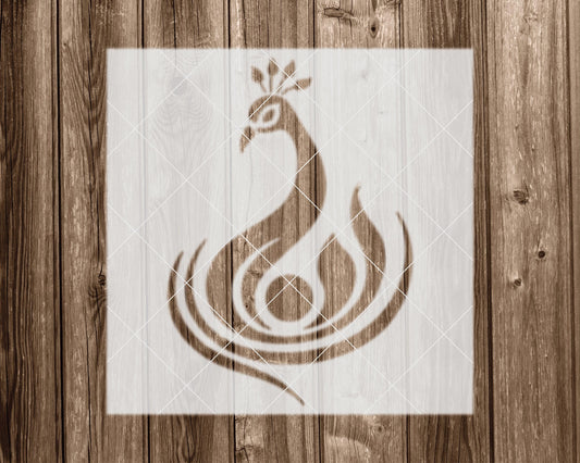 Peacock Stencil  – Reusable Mylar Craft Template | Durable Art Stencil