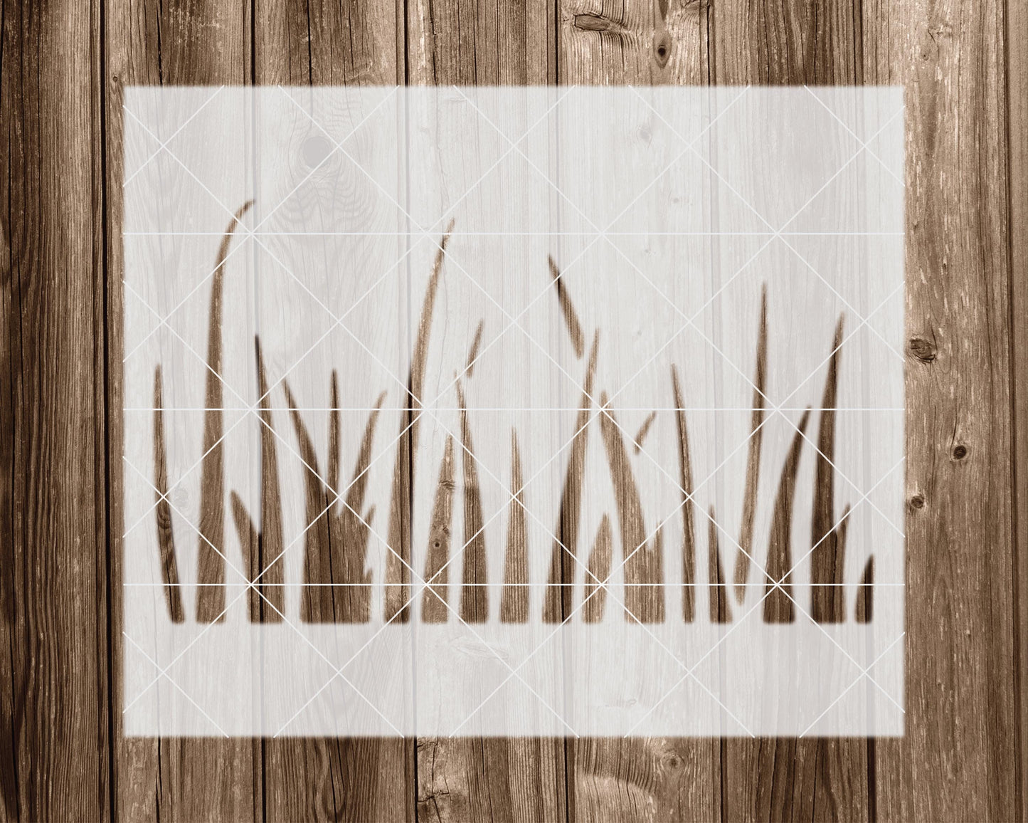 Grass Stencil - Reusable Mylar Painting Template for Craft Projects