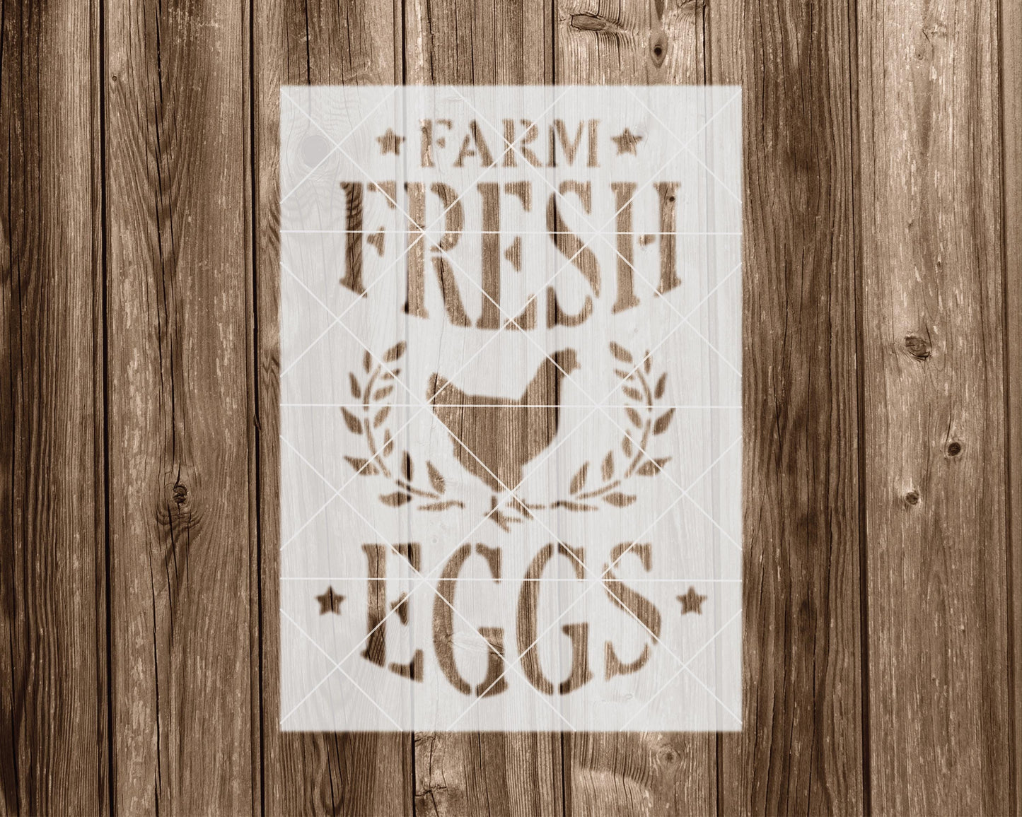 Farm Fresh Eggs Stencil, Reusable Stencil For Painting, 2200