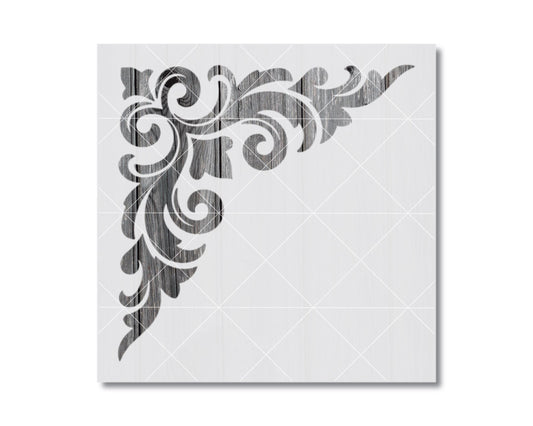 an ornate, decorative design with a repeating pattern of swirls and curves, creating a visually striking and intricate appearance.