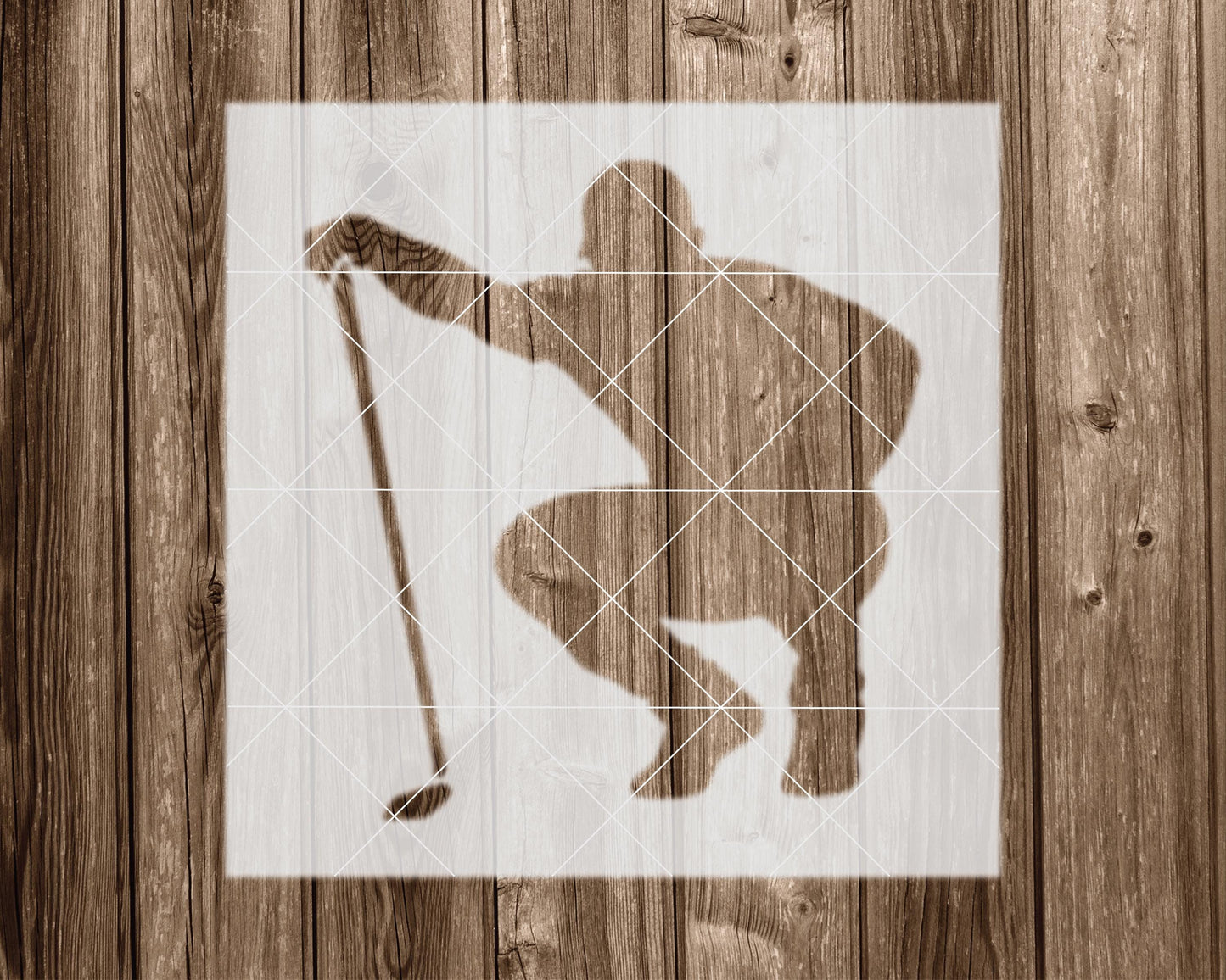 Golfer Stencil, Reusable Stencil For Painting, 2306