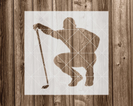 Golfer Stencil, Reusable Stencil For Painting, 2306
