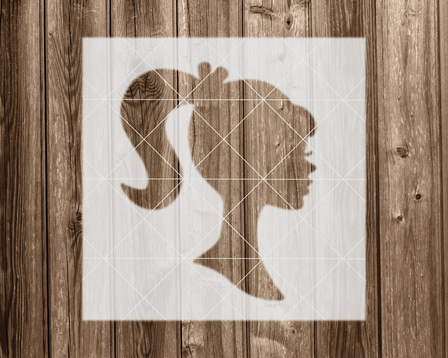 Woman Silhouette Stencil, Reusable Stencil For Painting, 2213