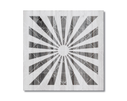 Sunburst Stencil, Reusable Mylar for Painting and Crafts, 2367