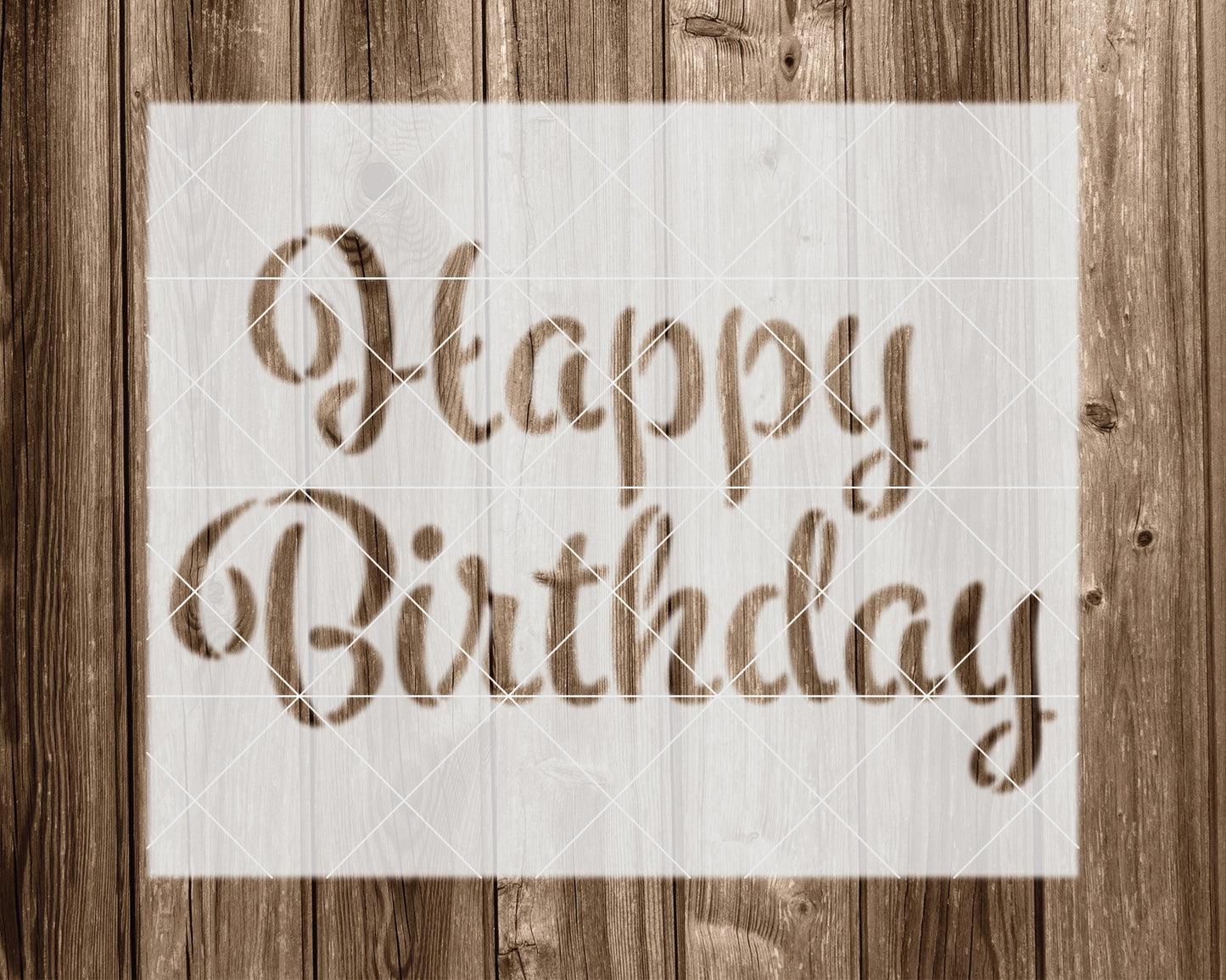 Happy Birthday Stencil – Reusable Mylar Craft Template | Durable Art Stencil