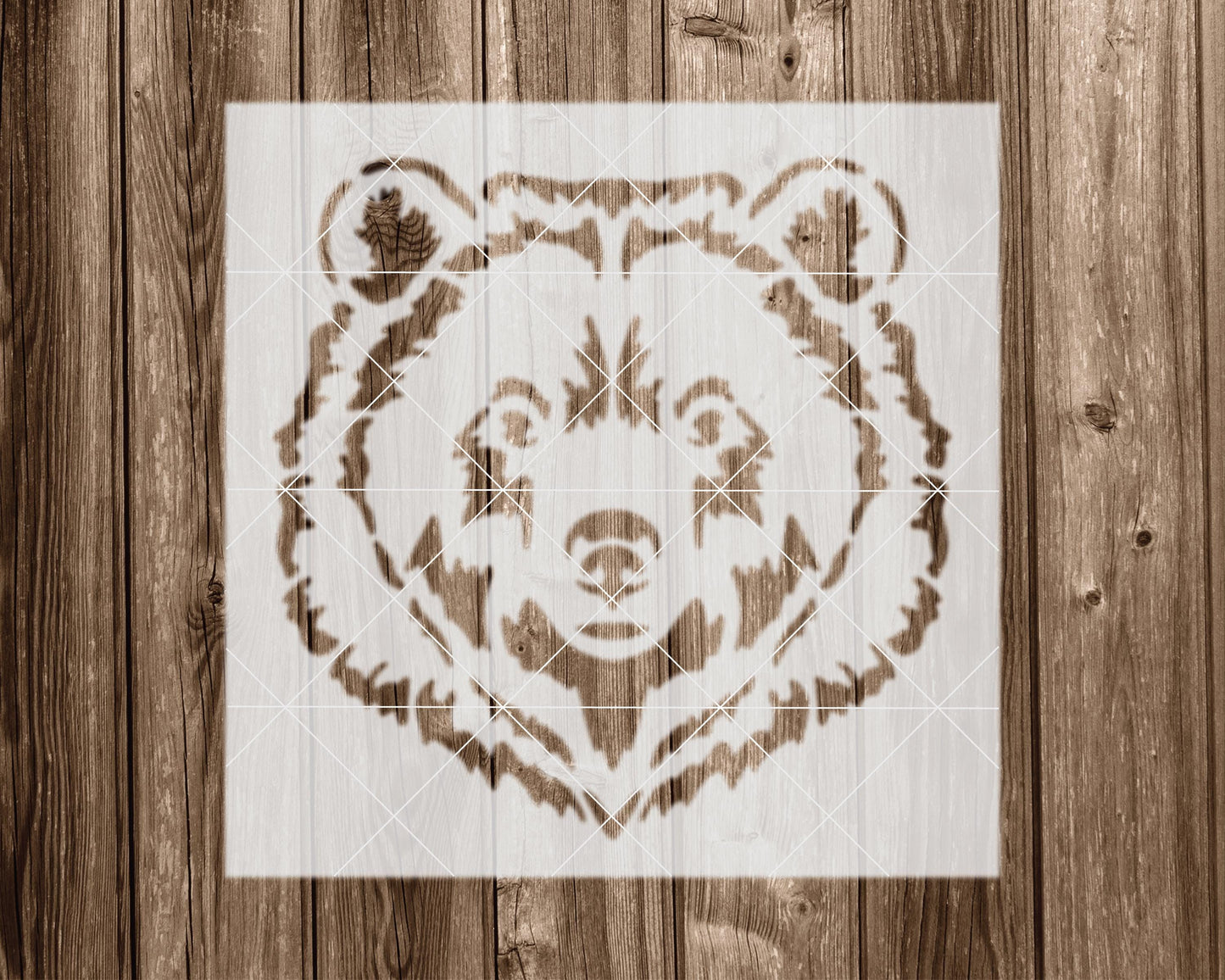 Bear Stencil, Reusable Durable Craft Template For Painting, 2399