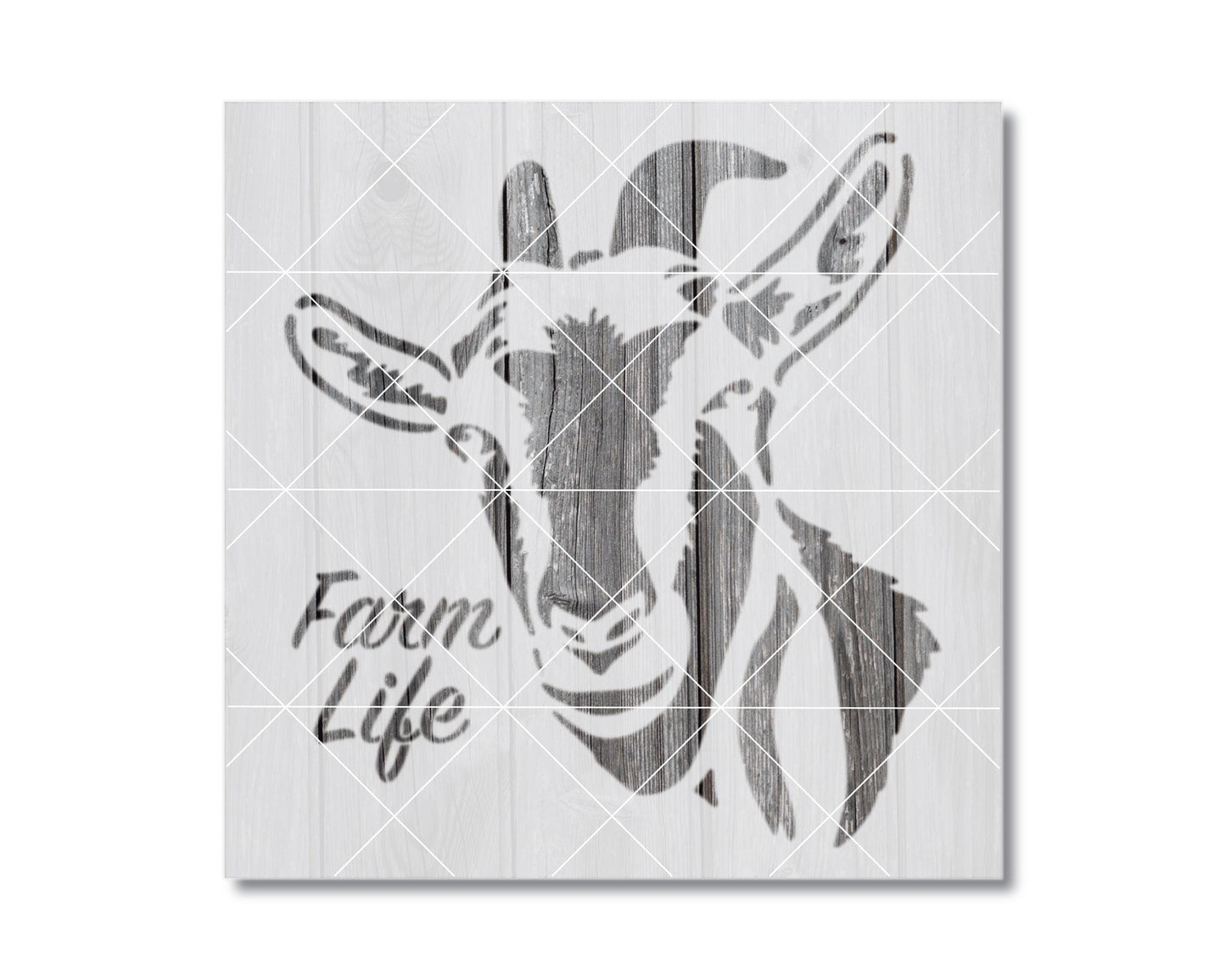 a stylized silhouette of a goat's head with the text "Farm Life" below it.