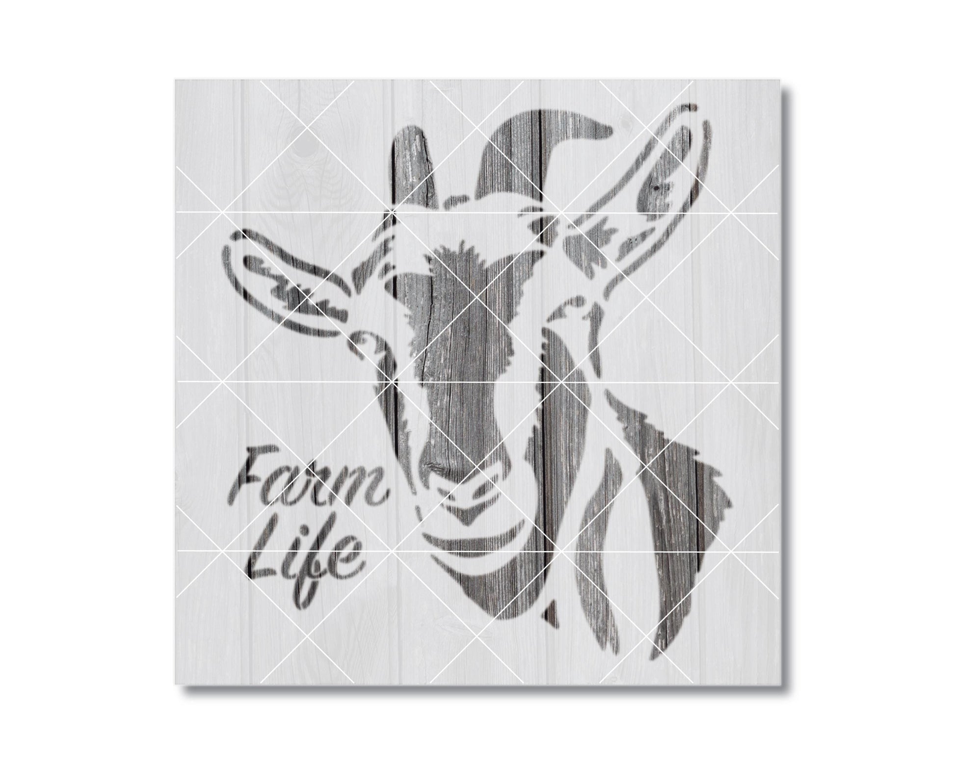 a stylized silhouette of a goat's head with the text "Farm Life" below it.
