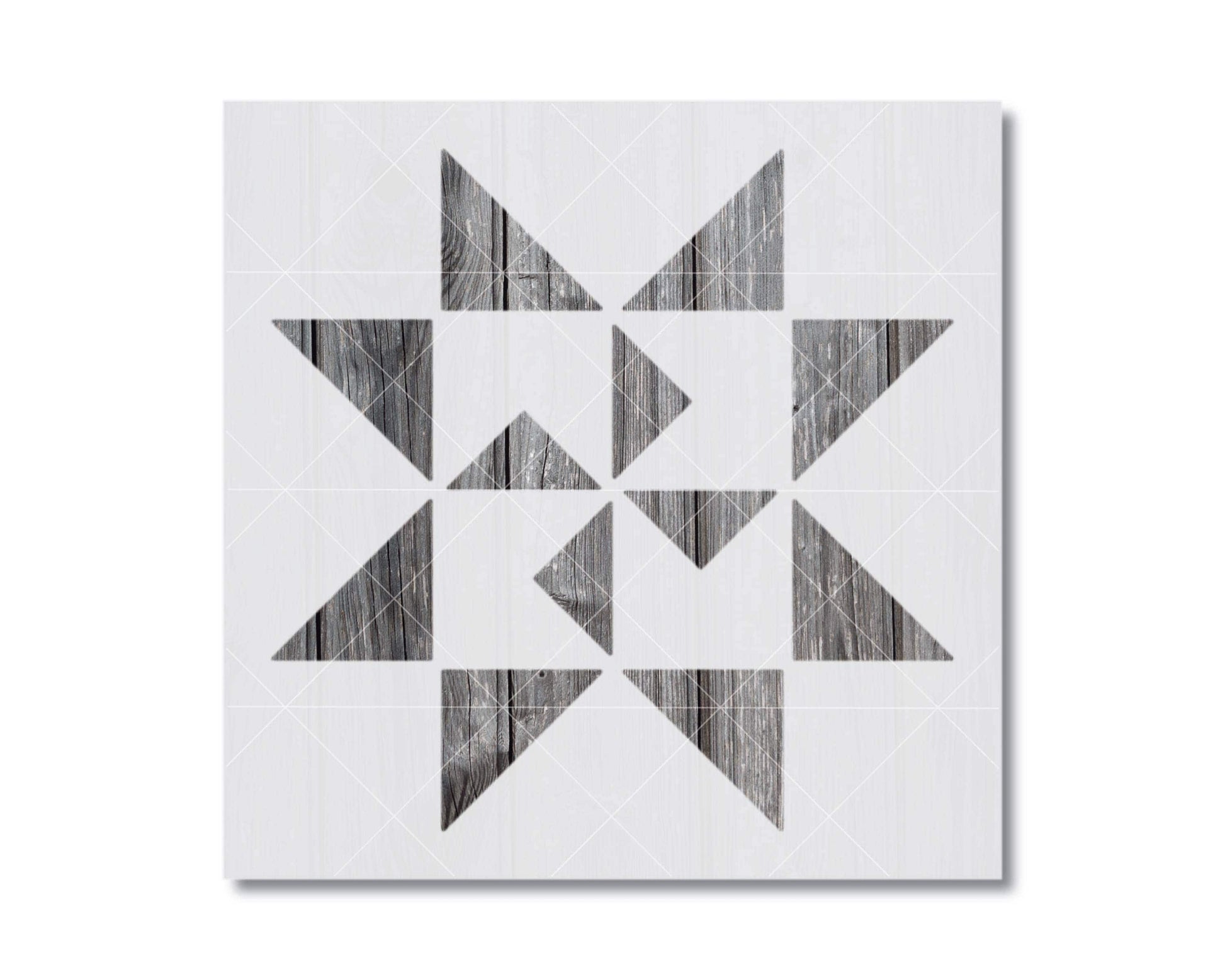 The image is a square-shaped design composed of various geometric shapes, including triangles and rectangles, arranged in a visually appealing pattern.