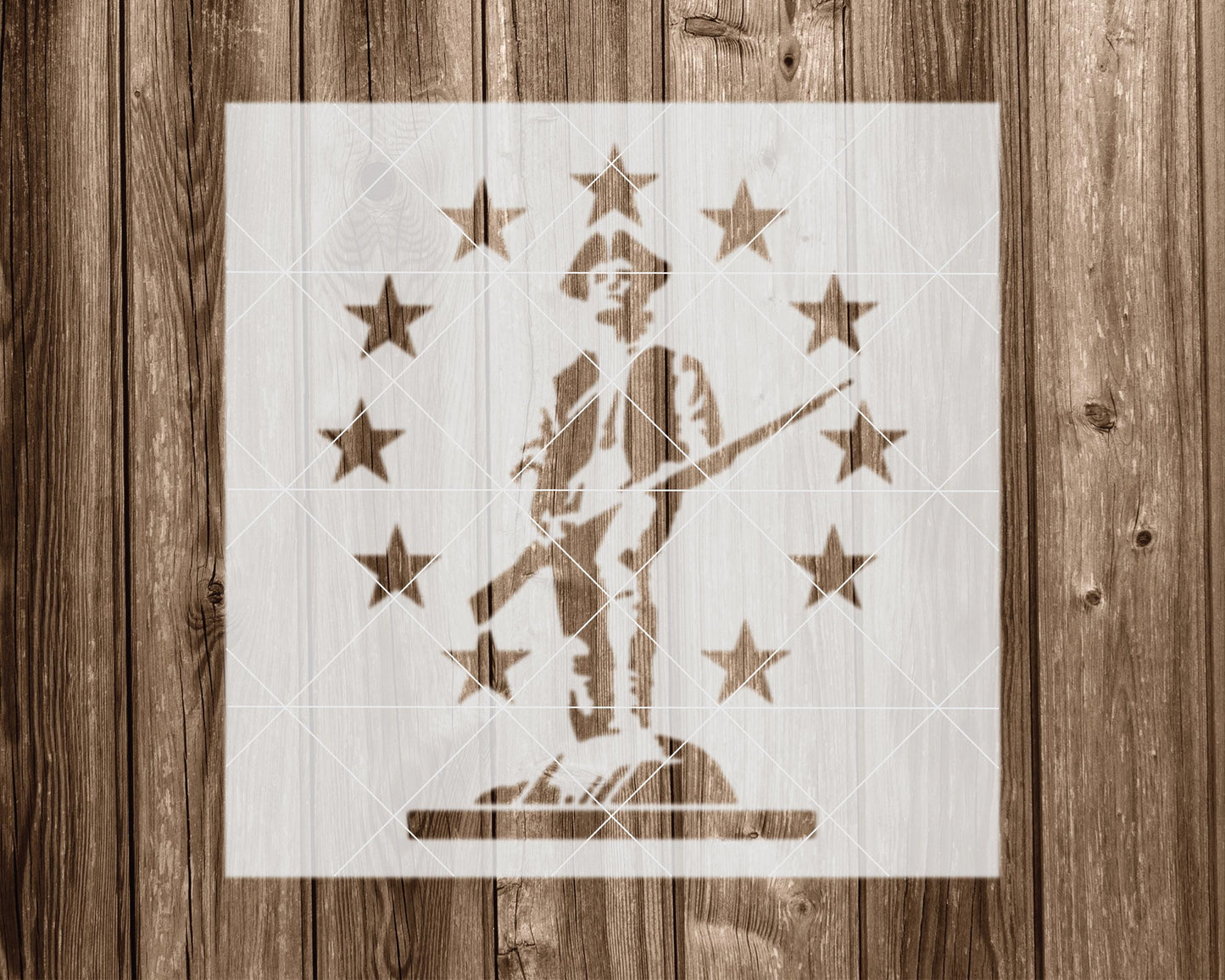 Minuteman Soldier 1776 Stencil, Reusable Stencil For Painting, 2289